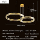 Axyaa Circular Ring Chandelier for Modern Living Bedroom Dining Room Lighting