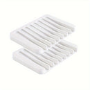 Axyaa Silicone Self Draining Soap Dish | Bathroom Soap Holder and Shower Storage Rack