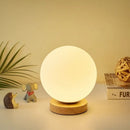 Axyaa Solid Wood Spherical Desk Lamp for Bedroom Living Room Study