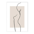 Modern Abstract Line Canvas Print by Axyaa - Boho Minimalist Nordic Wall Art