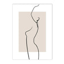 Modern Abstract Line Canvas Print by Axyaa - Boho Minimalist Nordic Wall Art