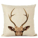 Axyaa Cute Animal Parrot & Deer Linen Pillowcase for Bedroom & Living Room