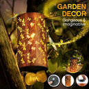 Solar Dragonfly Light for Outdoor, Axyaa Metal Lantern Garden Decor - Waterproof Décor