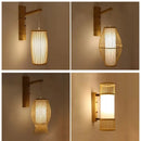 Axyaa Bamboo Wall Lights: Retro Hand-woven Luminaire for Bedroom, Corridor, Hotel & Restaurant