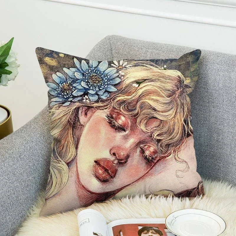 Axyaa Art Decor Pillow Cover 45x45 for Home & Car Decor