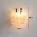 Axyaa Murano Glass Petal Wall Lamp - French Style Lighting for Home Decor