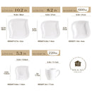 Axyaa 30/60-Piece White Porcelain Dinner Set Tableware for 6/12