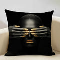 Nordic Print Linen Cushion Cover, Black and White Decor Pillowcase for Sofa by Axyaa