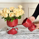 Axyaa Bouquet Shape Ceramic Vase Home Decoration Floral Arrangement Accessories