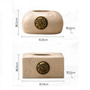 Axyaa Ceramic Tissue Box, Light Luxury Living Room Coffee Table Paper Holder