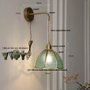 Axyaa Tiffany Style LED Wall Light Fixture Handcraft Glass Sconce Bedside Lamp