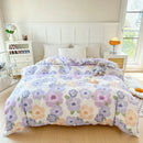 Axyaa Striped Cotton Duvet Cover for Queen/King Size Double Bed - Single Bed Kids Cover