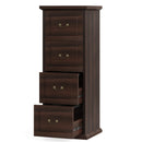 Axyaa 4-Drawer Vertical File Cabinet for Home Office, Wood Filing Cabinet [A4/Letter Size]