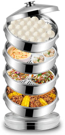 Axya Stainless Steel Extra Large Steamer Cooker Tray for Food, Buns, and Dumplings