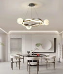 Axyaa Modern Ring Chandelier Dining Room Light Nordic Living Room Minimalist Lamp