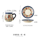 Axyaa Bohemian Tea Set, Vintage Ceramic Mug, 220ml Water Bottle, High-Value Afternoon Tea Home Set