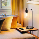 Axyaa Glass Table Lamp with USB Charging Port & Dimmer Switch