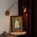 Axyaa Industrial Style Copper Wall Lamp with 360° Adjustable Arm for Bedroom and Restaurant