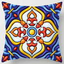 Colorful Geometric Flower Pillow Case by Axyaa: Simple Polyester Sofa Decorative Cover