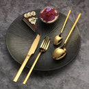 Axyaa Stainless Steel Cutlery Set - High-End Steak Knife, Fork, Dessert Spoon