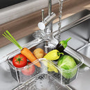 Axyaa Sink Drain Rack & Sponge Holder Wall Mount Kitchen Storage Basket