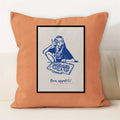 Axyaa Line Art Coffee Cushion Cover for Home & Car Decor