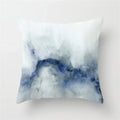 Geometric Blue Ink Flower Pillowcase for Stylish Home Decor by Axyaa