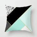 Axyaa Mint Green Geometric Printed Cushion Cover for Home Sofa Décor