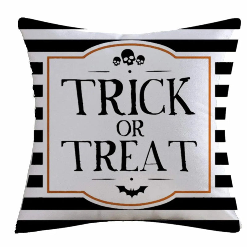 Axyaa Spooky Pumpkin Bat Pillowcase for Home Sofa Cushion Decor