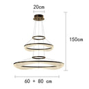Axyaa Modern Ring LED Pendant Chandeliers for Living Room and Dining Room