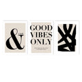 Axyaa Abstract Good Vibes Canvas Wall Art Print for Home Decor