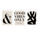 Axyaa Abstract Good Vibes Canvas Wall Art Print for Home Decor