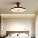 Axyaa Walnut Wood Grain Ceiling Light for Dining Room Bedroom Living Room