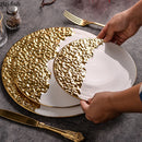 Axyaa Electroplated Ceramic Steak Plate Set