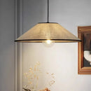 Circular Fabric Pendant Light for Home Decor - Axyaa Lighting