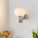 Axyaa French Cream Wall Lights: Up & Down Pumpkin Lamps for Bedroom and Living Room