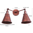 Axyaa Loft Plug-in LED Wall Lamps 2 Heads Silver Vintage Lighting