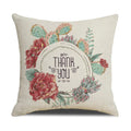 Axyaa Cactus Series Green Plant Printed 45*45cm Cushion Cover - Simple Style Square Pillowcase