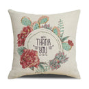 Axyaa Cactus Series Green Plant Printed 45*45cm Cushion Cover - Simple Style Square Pillowcase