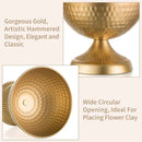 Axyaa Gold Metal Urn Vases Set of 10 Vintage Table Flower Arrangement Pots