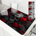 Axyaa Halloween Skull Kitchen Absorbent Mat, Antiskid & Quick Dry Draining Pad