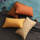 Axyaa Sueded Diamond Pattern Pillow Cover in Sunset Tones