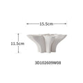 Axyaa Geometric Fold Ceramic Vase Sculpture Handicraft Floral Arrangement Home Decor