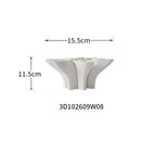 Axyaa Geometric Fold Ceramic Vase Sculpture Handicraft Floral Arrangement Home Decor