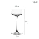 Axyaa Crystal Cocktail Glass Set of 140ml - Professional Japanese Style Glassware