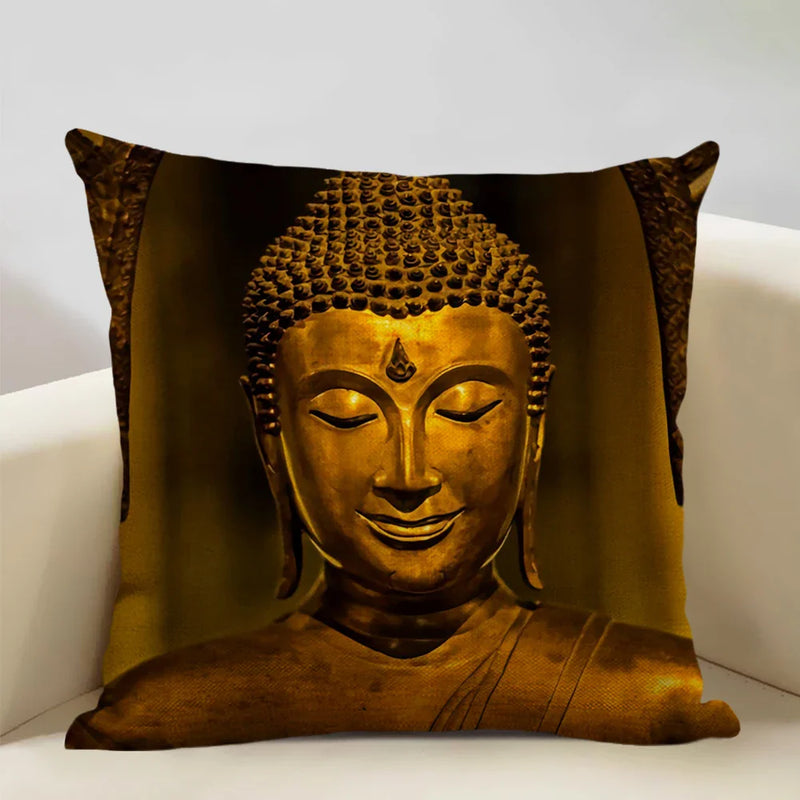 Axyaa Buddhist Portrait Art Pillowcase Home Decor Cushion Cover 45x45cm