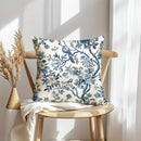 Axyaa Blue Floral Bird Pattern Pillowcase - Home Decor Brand