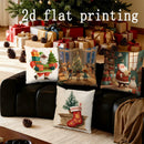 Axyaa Christmas Scenes Pillow Covers for Home Decor - Sofa, Bedroom, Car