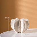 Axyaa Beige Matte Ceramic Vase Nordic Art Flower Pampas Grass Tabletop Decor