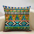 Axyaa Geometric Aztec Boho 45x45cm Linen Pillowcase for Home Sofa Decor